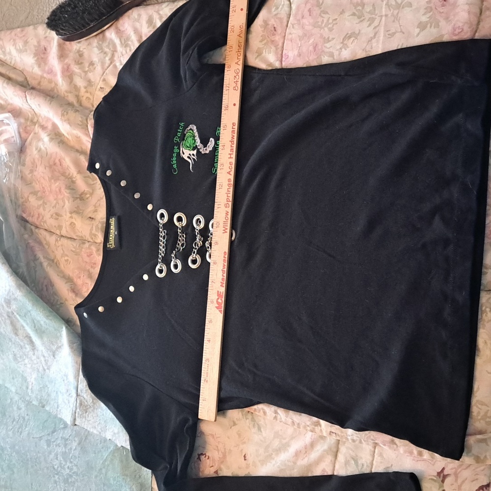 Cabbage Patch Long-Sleeved Tshirt with chain accent